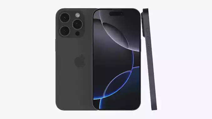 iPhone 16 Pro Black Titanium 3D model