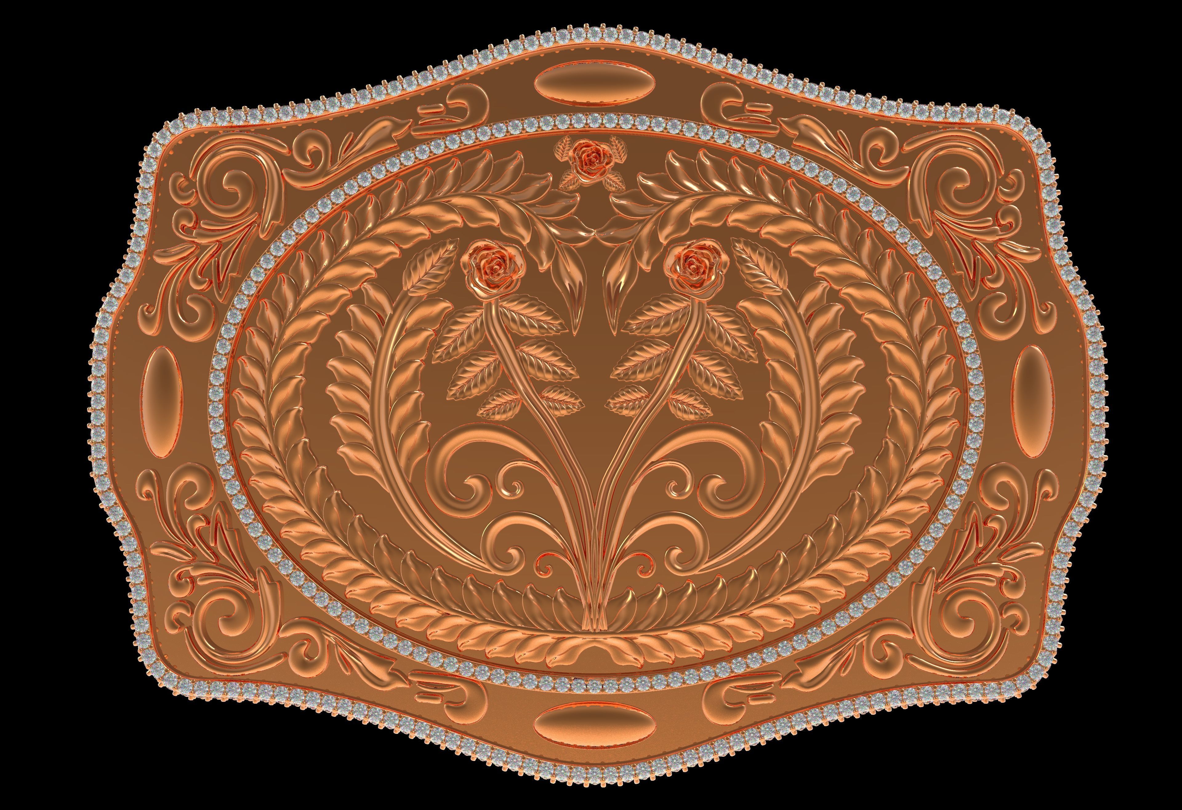 MYADDICTION Cowboy Belt Buckle 3D print model_5