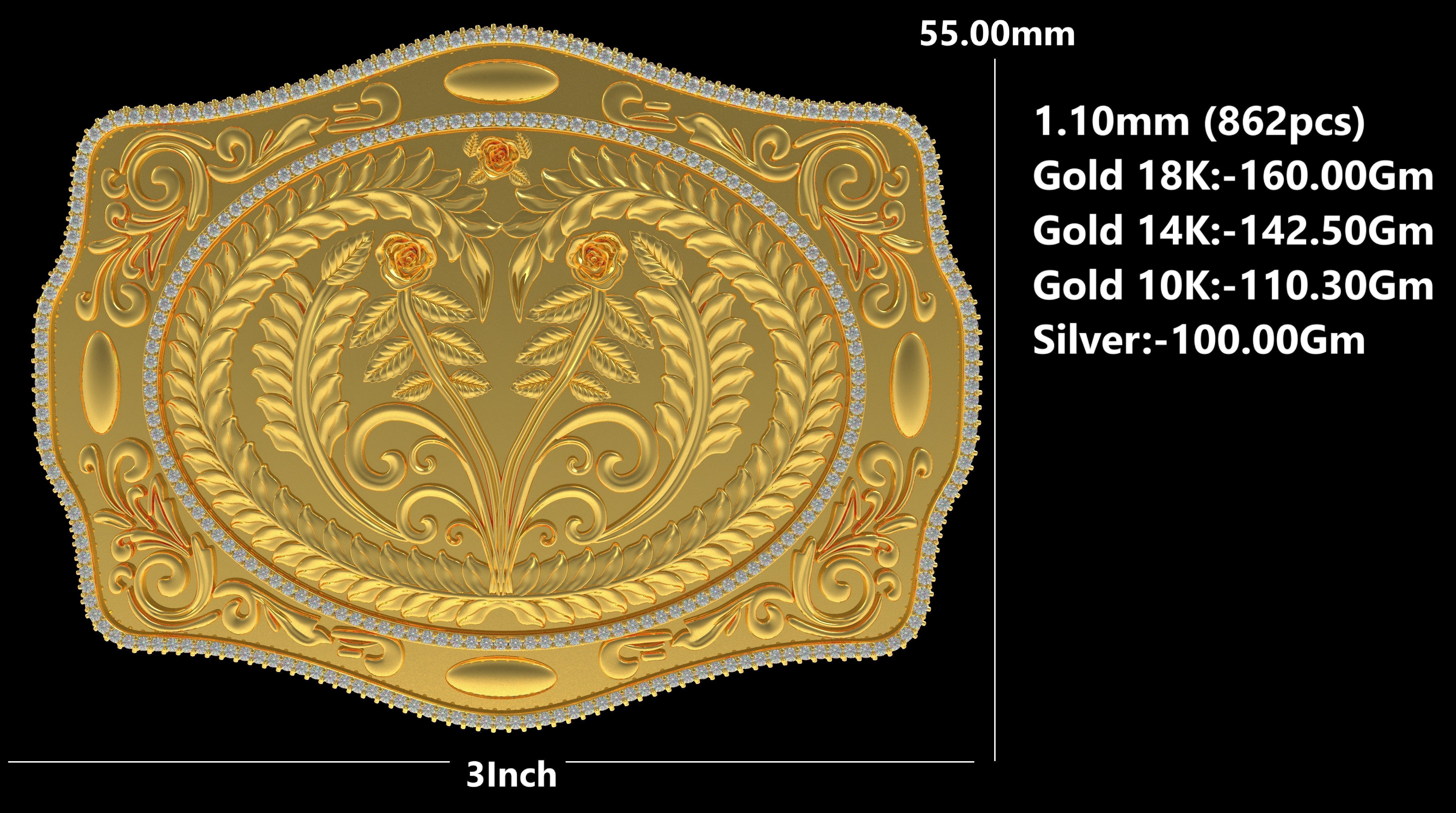 MYADDICTION Cowboy Belt Buckle 3D print model_15