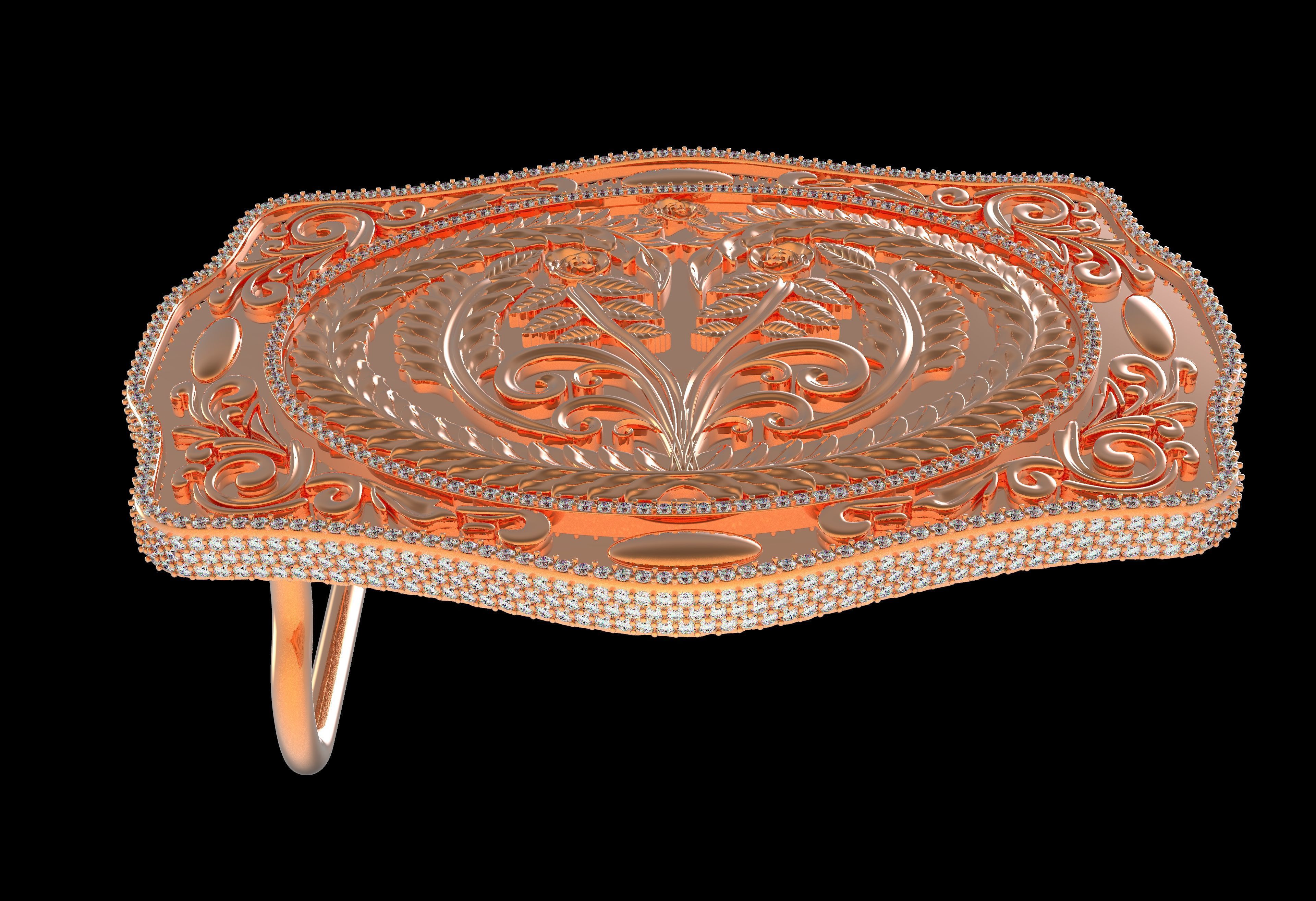 MYADDICTION Cowboy Belt Buckle 3D print model_9