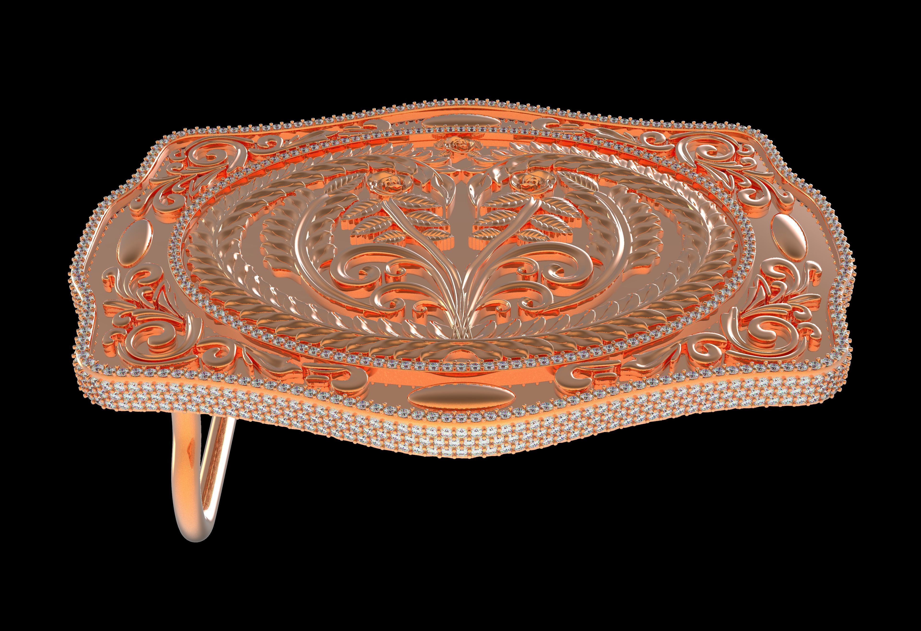 MYADDICTION Cowboy Belt Buckle 3D print model_6