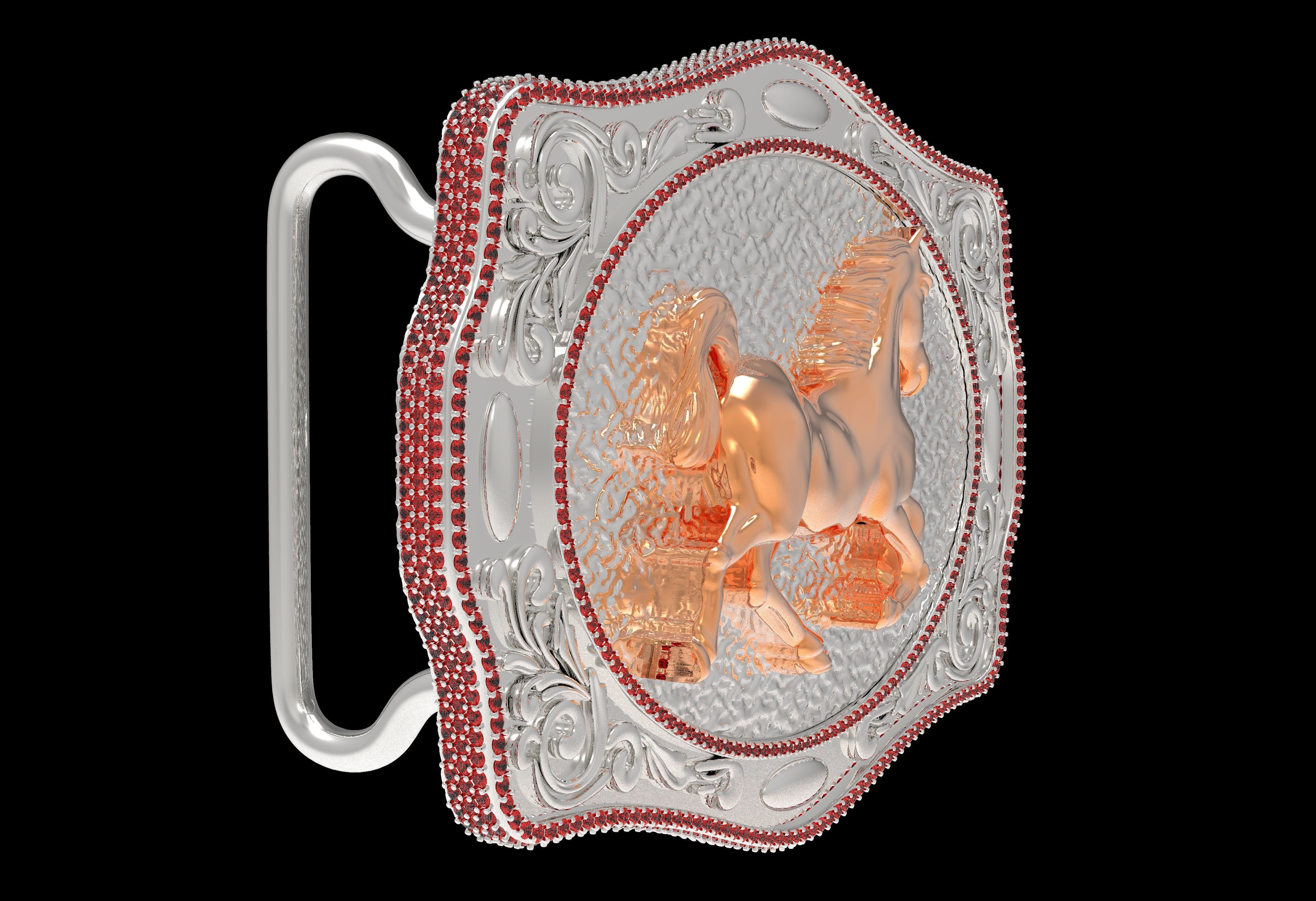 MYADDICTION House Cowboy Belt Buckle 3D print model_11