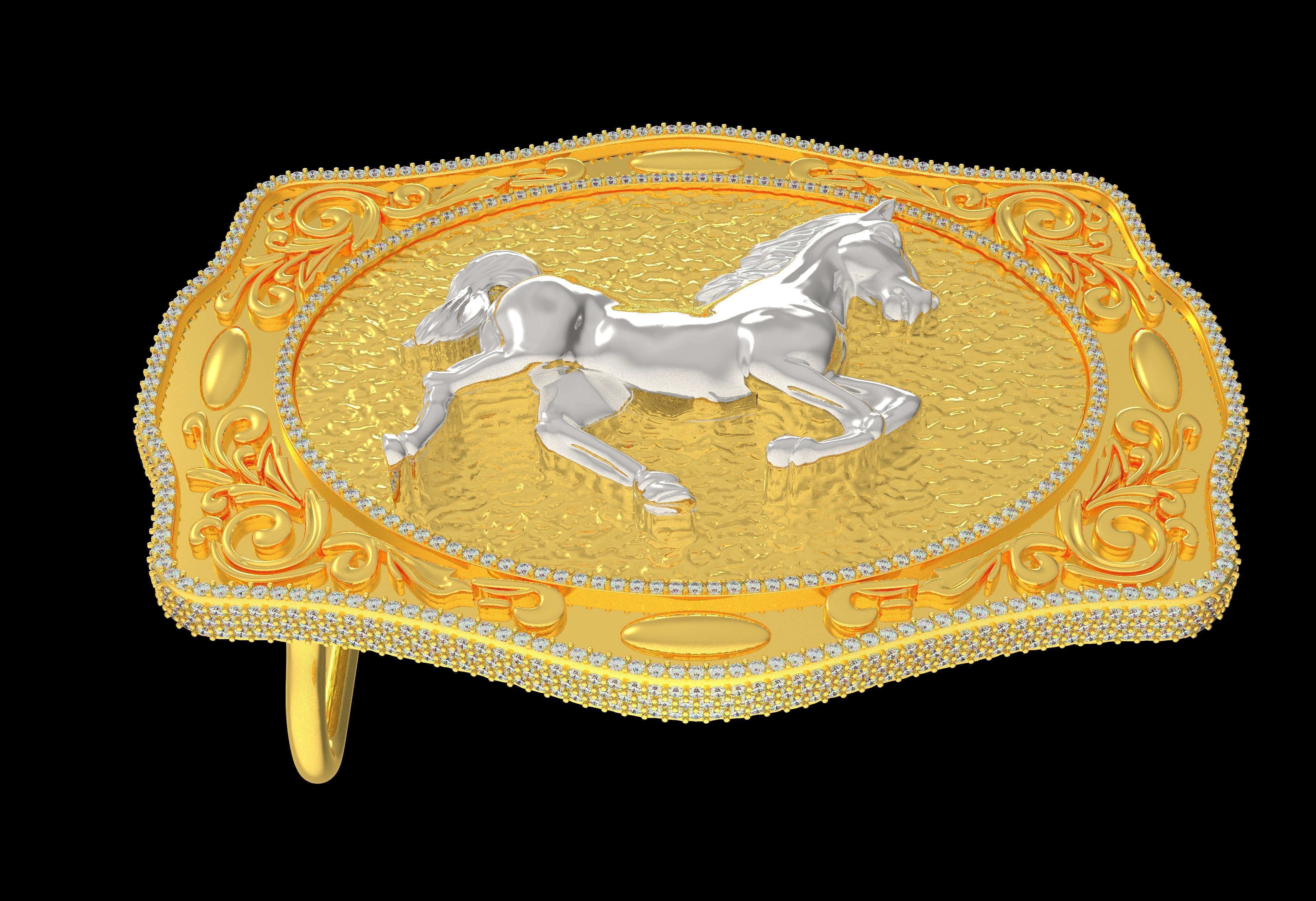 MYADDICTION House Cowboy Belt Buckle 3D print model_4