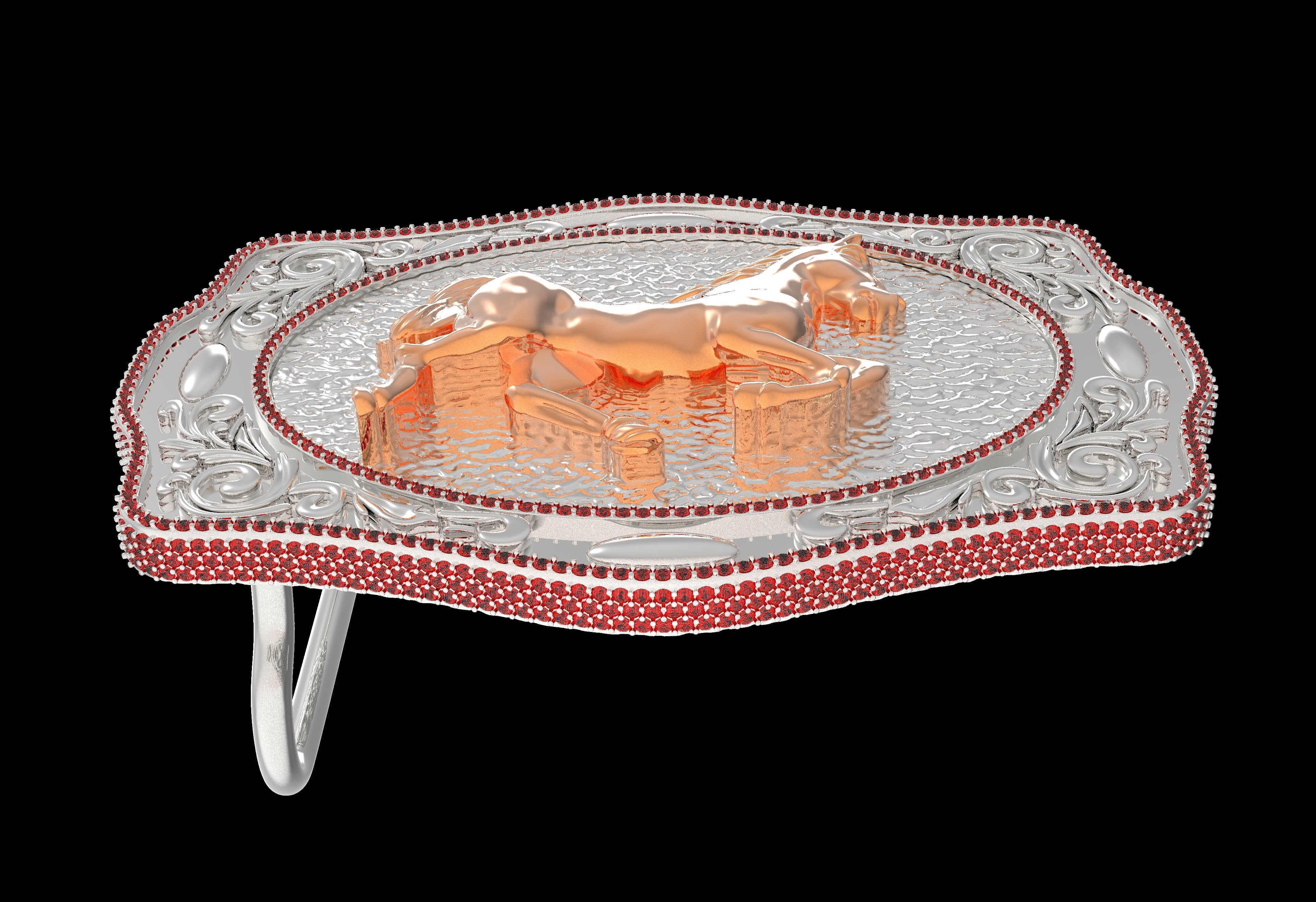 MYADDICTION House Cowboy Belt Buckle 3D print model_13