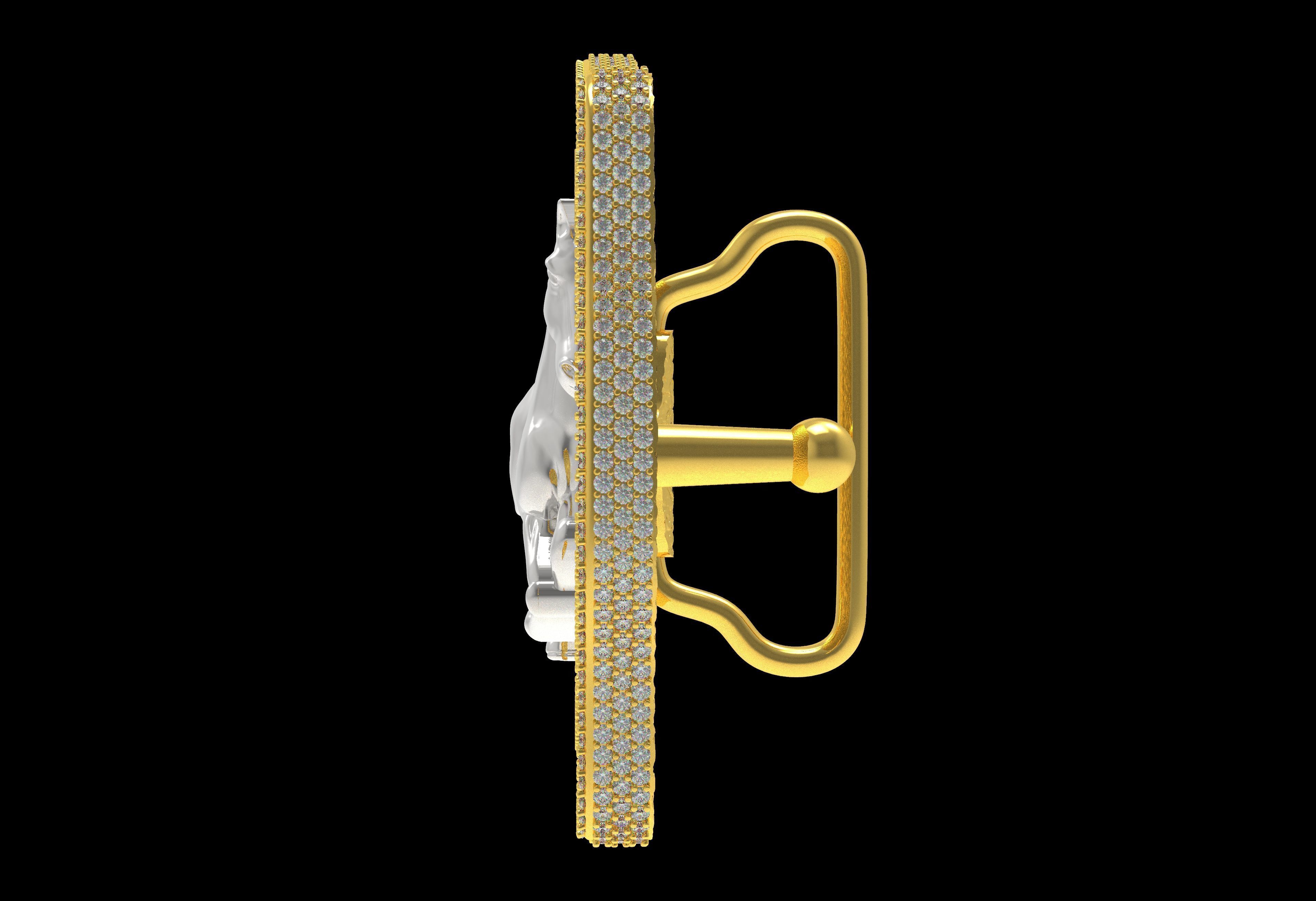 MYADDICTION House Cowboy Belt Buckle 3D print model_2