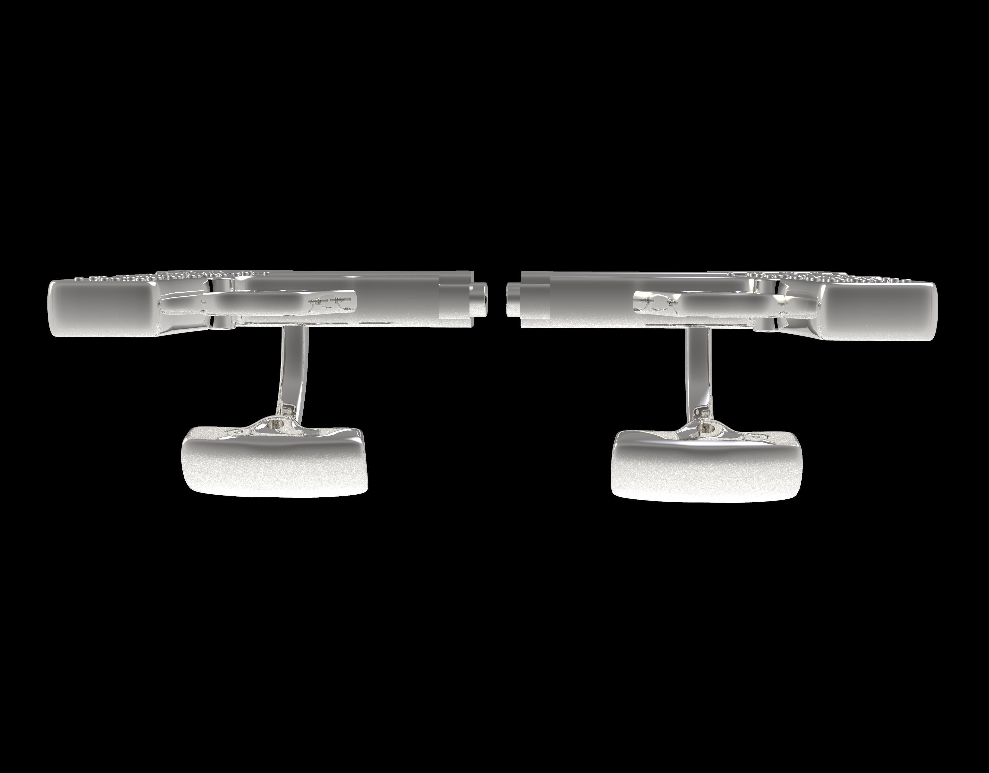 Shotgun Cufflinks 3D print model_10