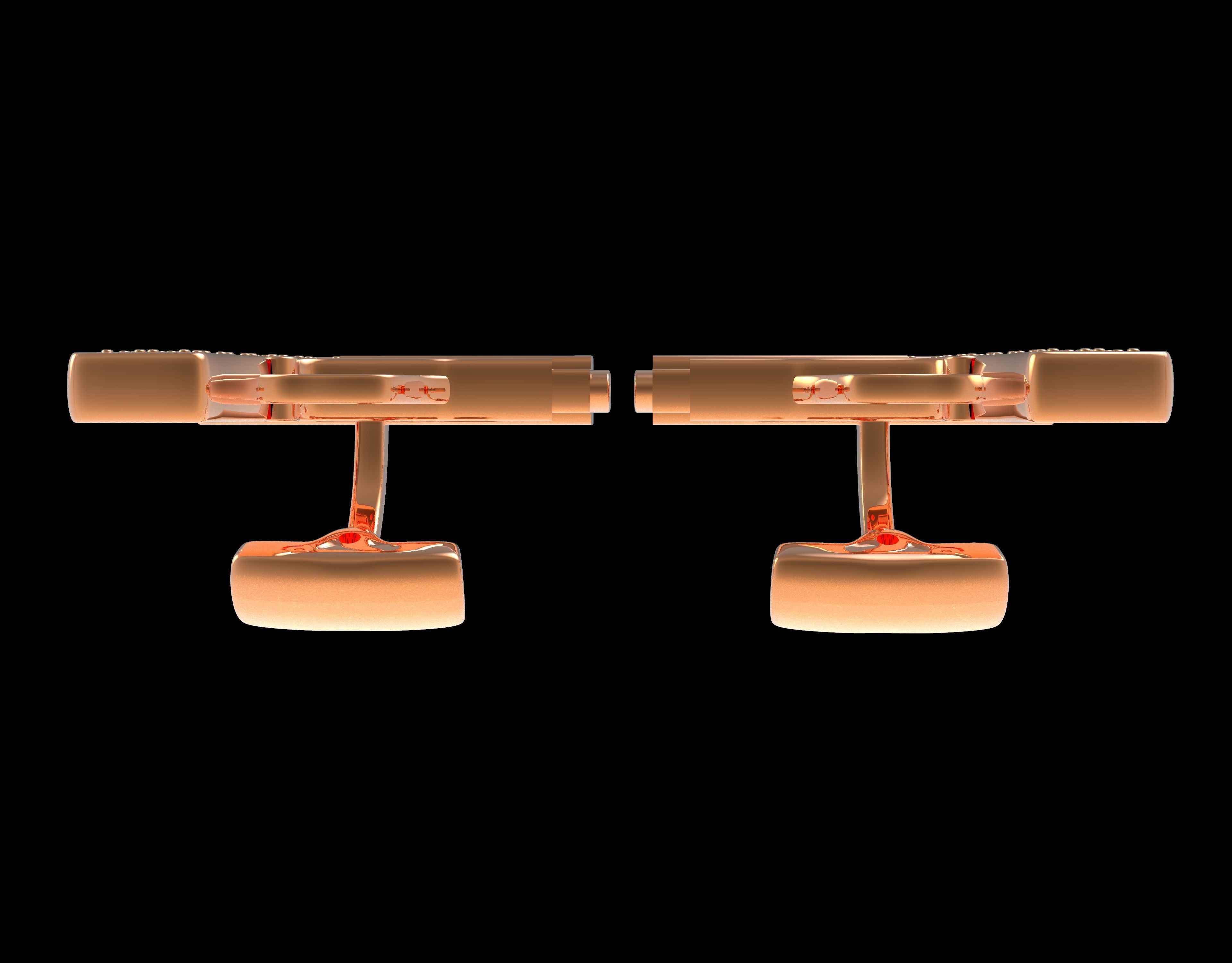 Shotgun Cufflinks 3D print model_7