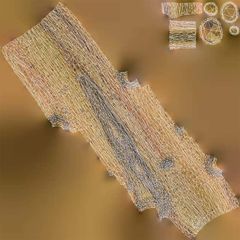 Little Yellow Branch Low-poly 3D model_14