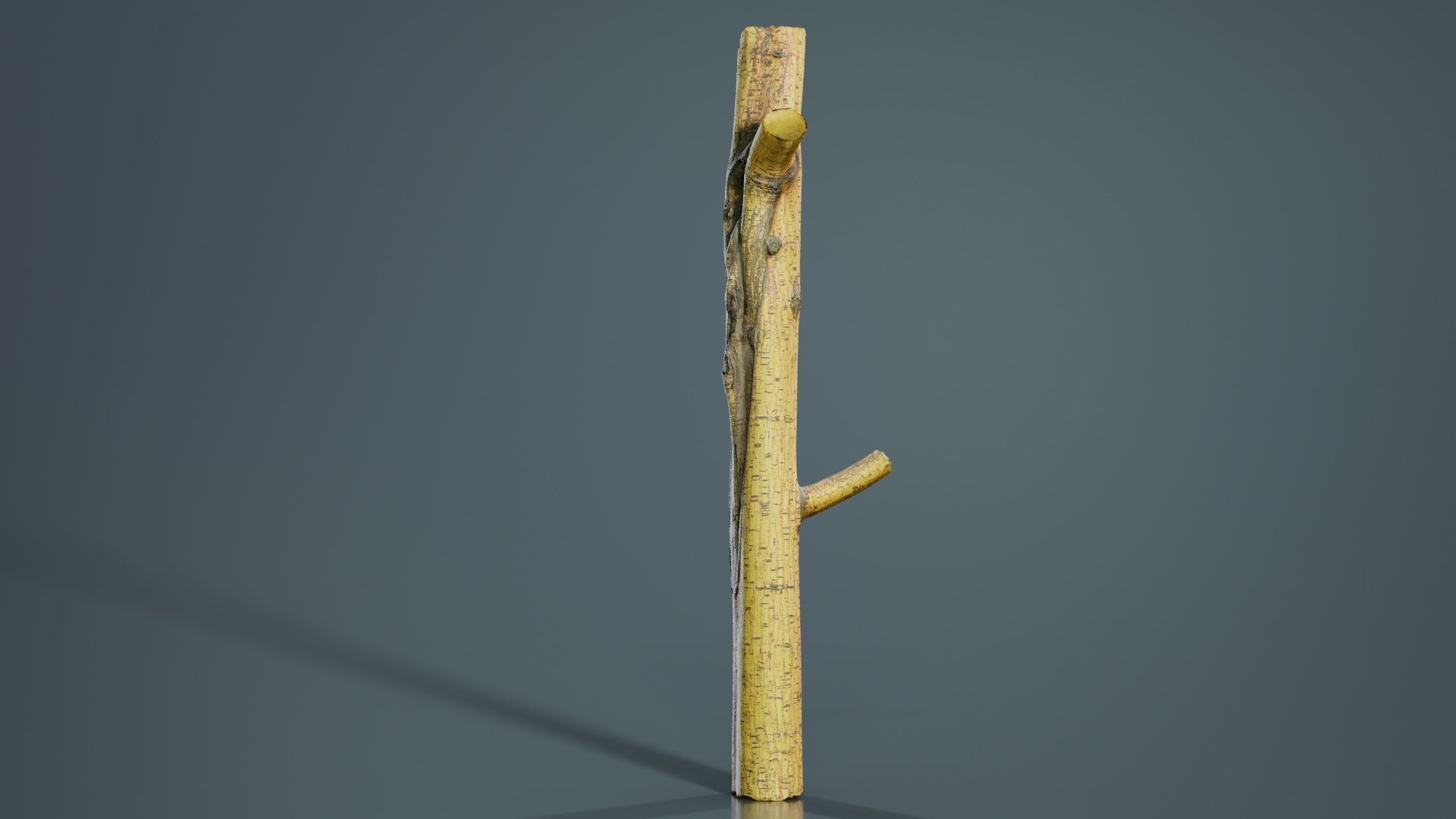 Little Yellow Branch Low-poly 3D model_7