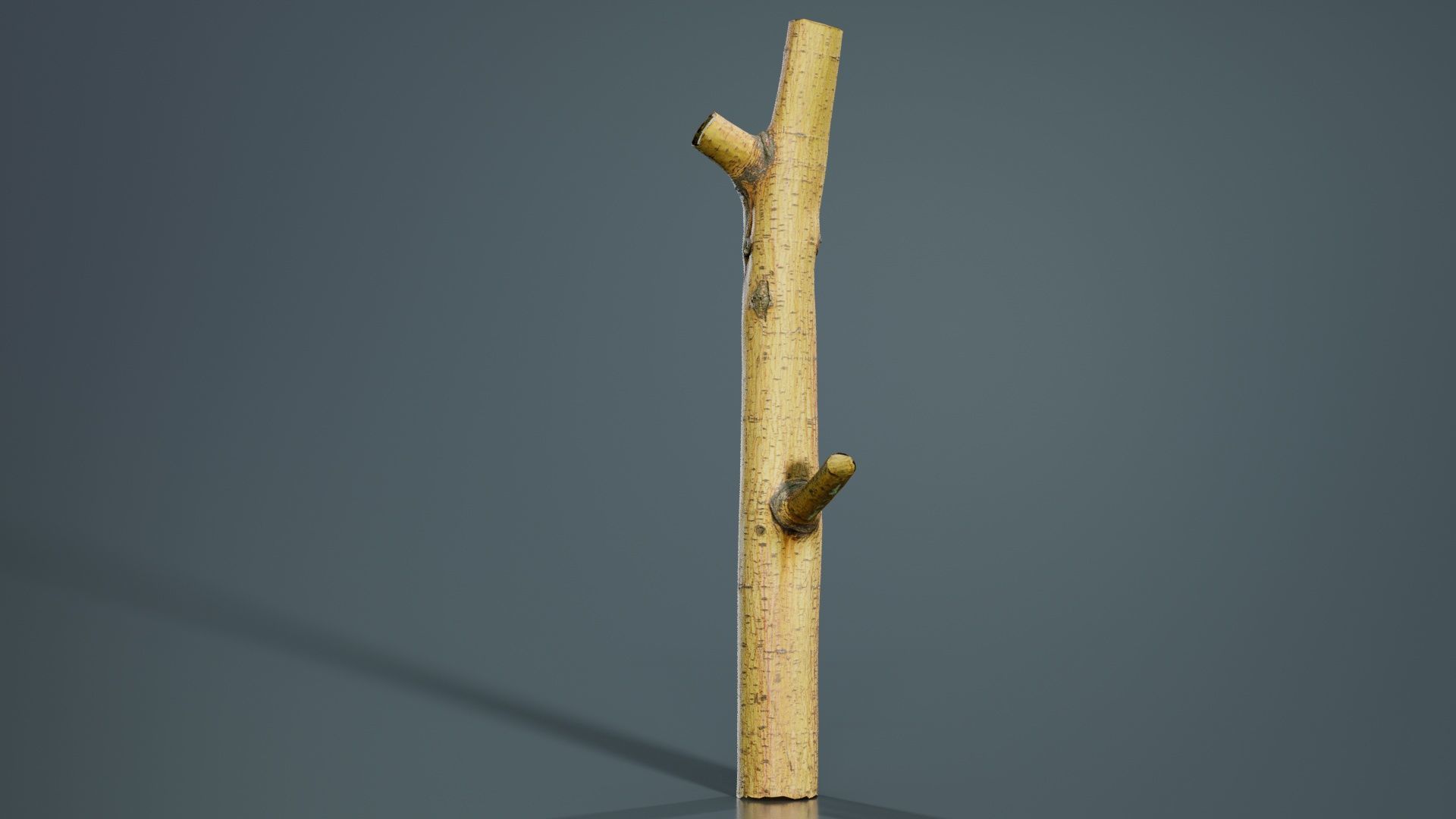Little Yellow Branch Low-poly 3D model_1