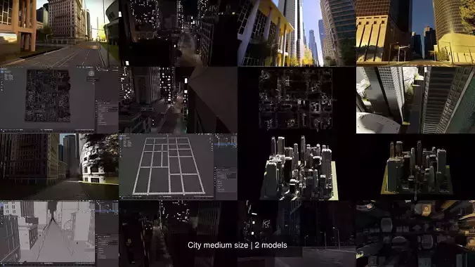 City medium size 3D Model Collection