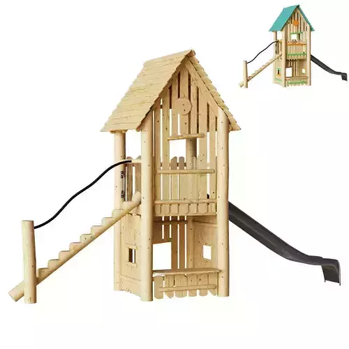 Playhouse with slide Premium