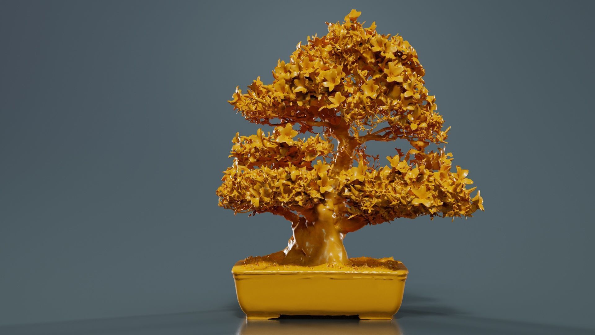 Satsuki Azalea Large Pink Rhododendron Indicum Bonsai Tree Low-poly 3D model_13