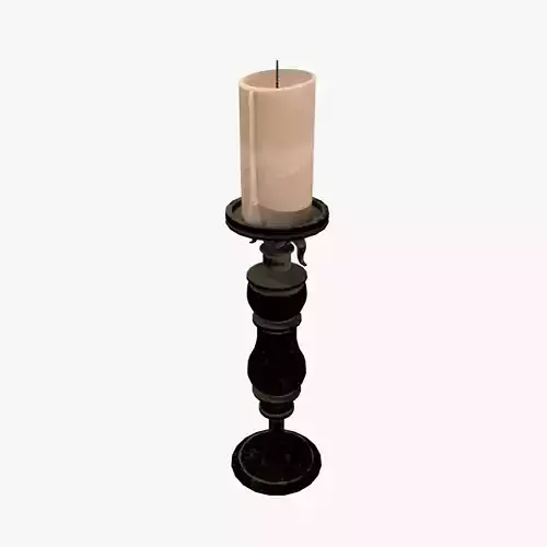 Medieval Candle V02 Low-poly 3D model