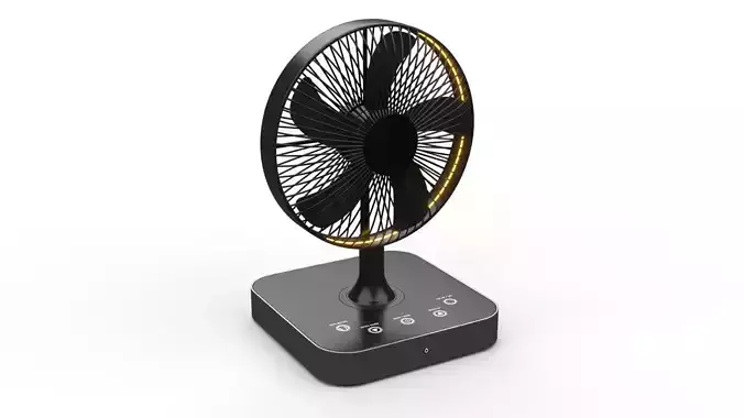 portable table fan 3D model
