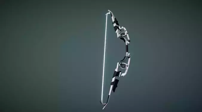 3D Sci-fi bow Low-poly 3D model
