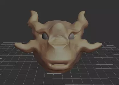 Scary Alien Head Free 3D model