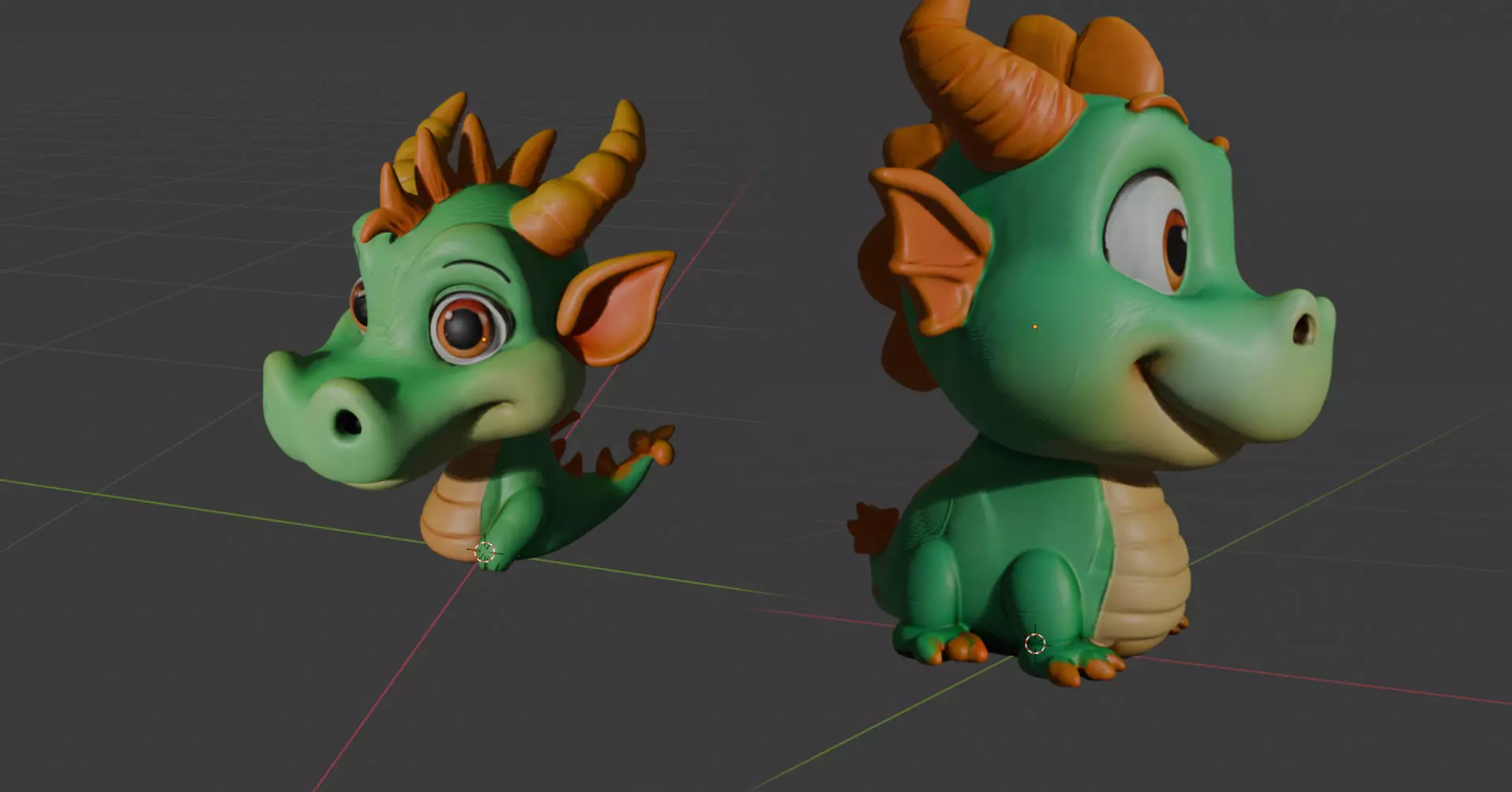 Dragon Head Cartoon Style Free 3D model