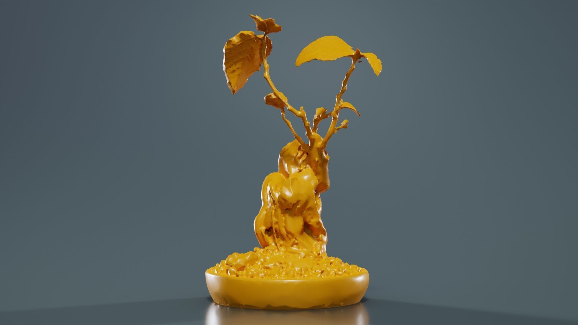 Ficus Carica Bonsai Tree Low-poly 3D model_12