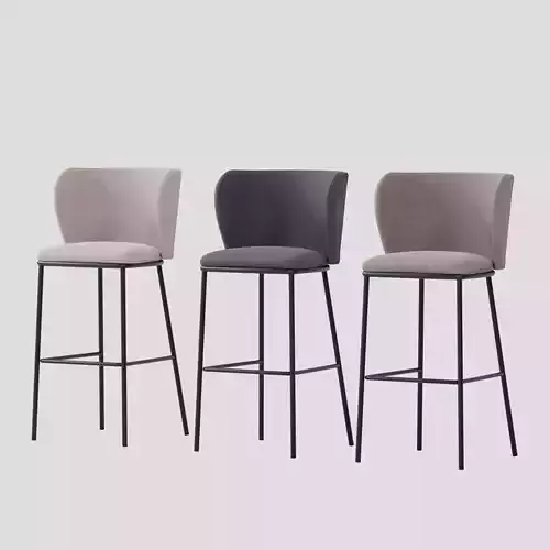Ciselia Bar stool by Kave Home 3D model