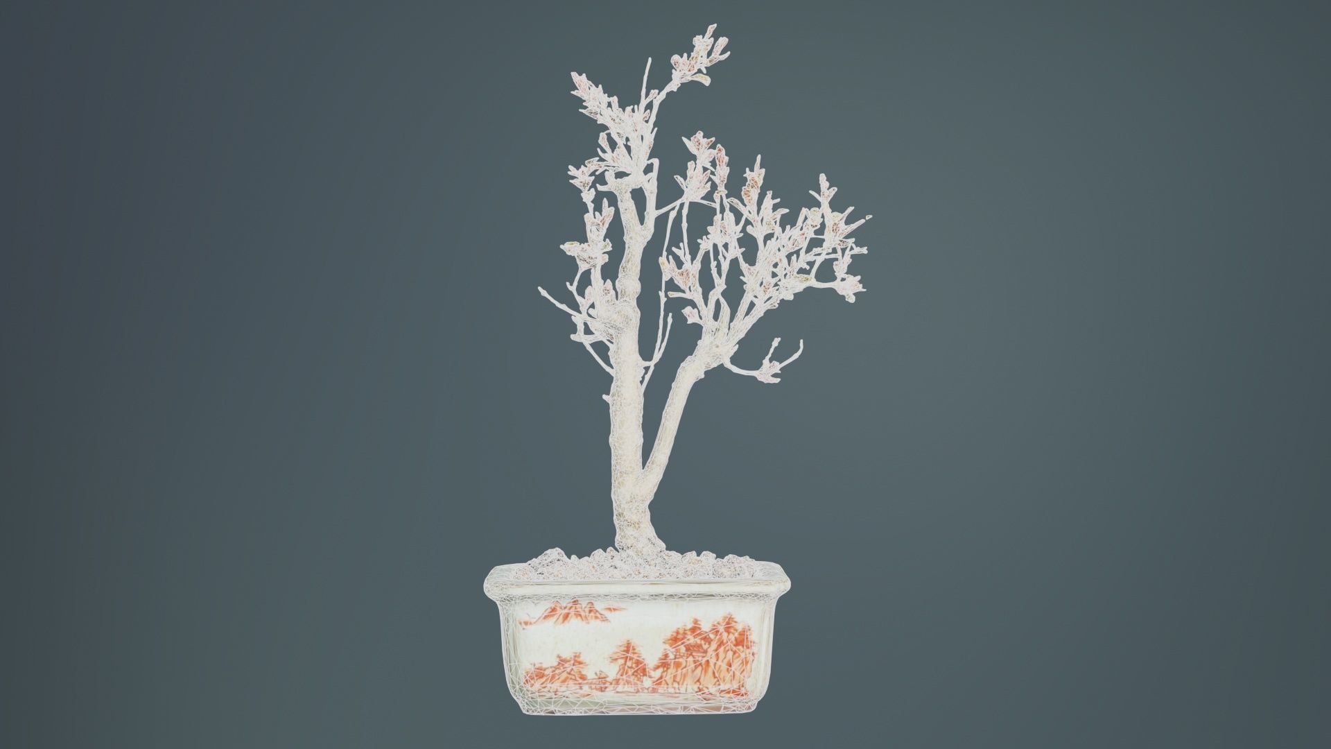 Punica Granatum Bonsai Tree Low-poly 3D model_9