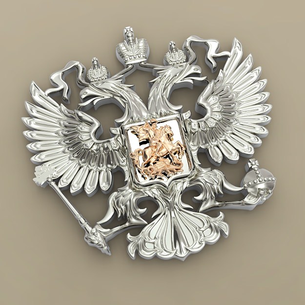 Two-headed eagle from the Russian coat of arms 3D print model_0