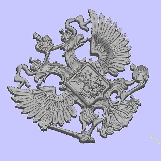 Two-headed eagle from the Russian coat of arms 3D print model_1
