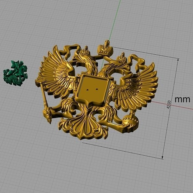 Two-headed eagle from the Russian coat of arms 3D print model_2