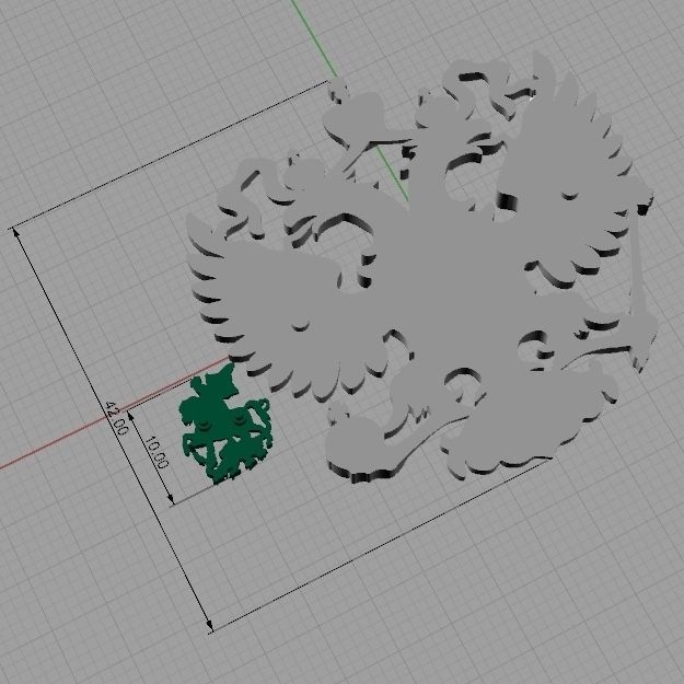 Two-headed eagle from the Russian coat of arms 3D print model_3