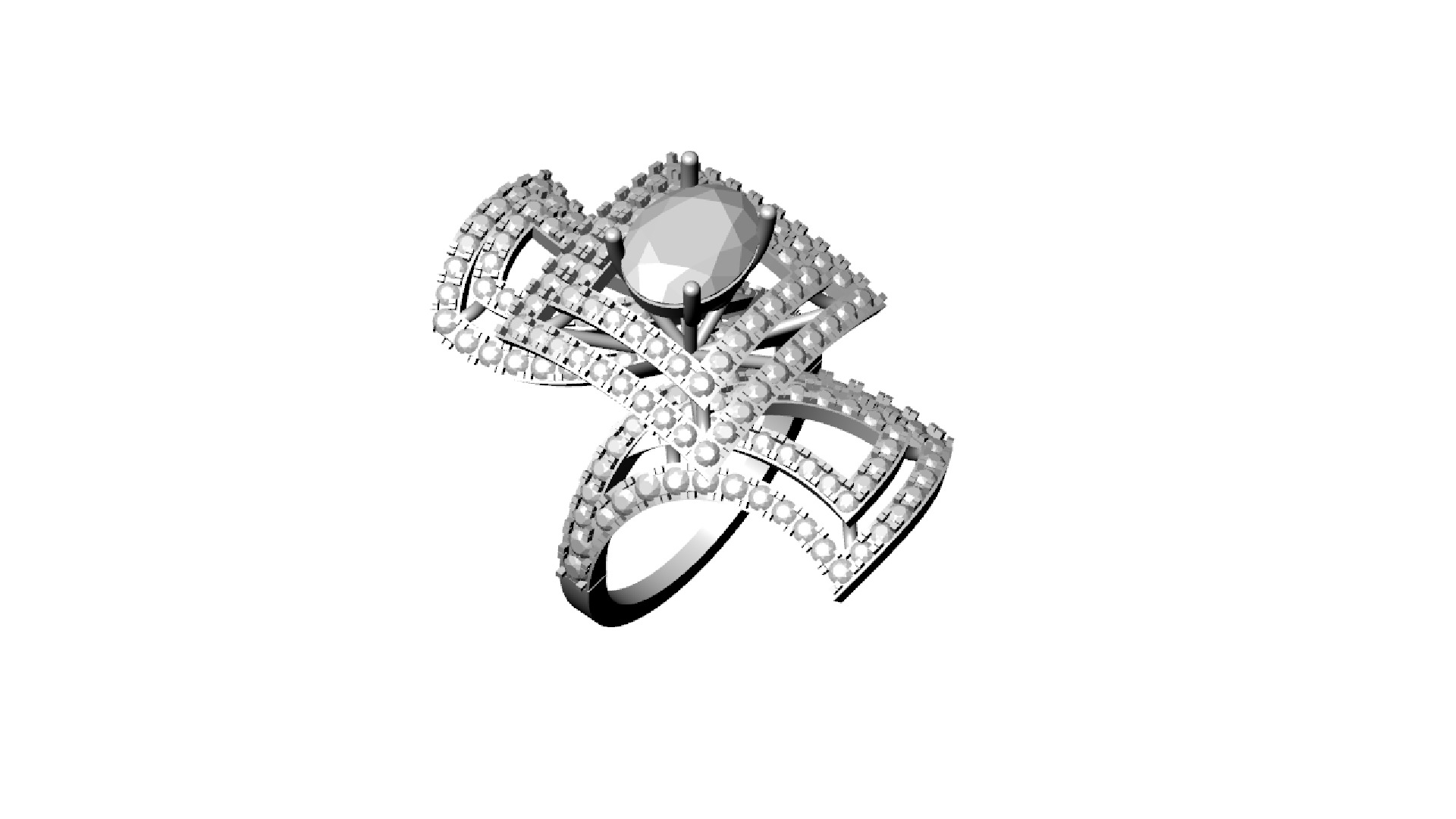 COCKTAIL RING WITH BLUE SAPPHIRE 3D print model_5