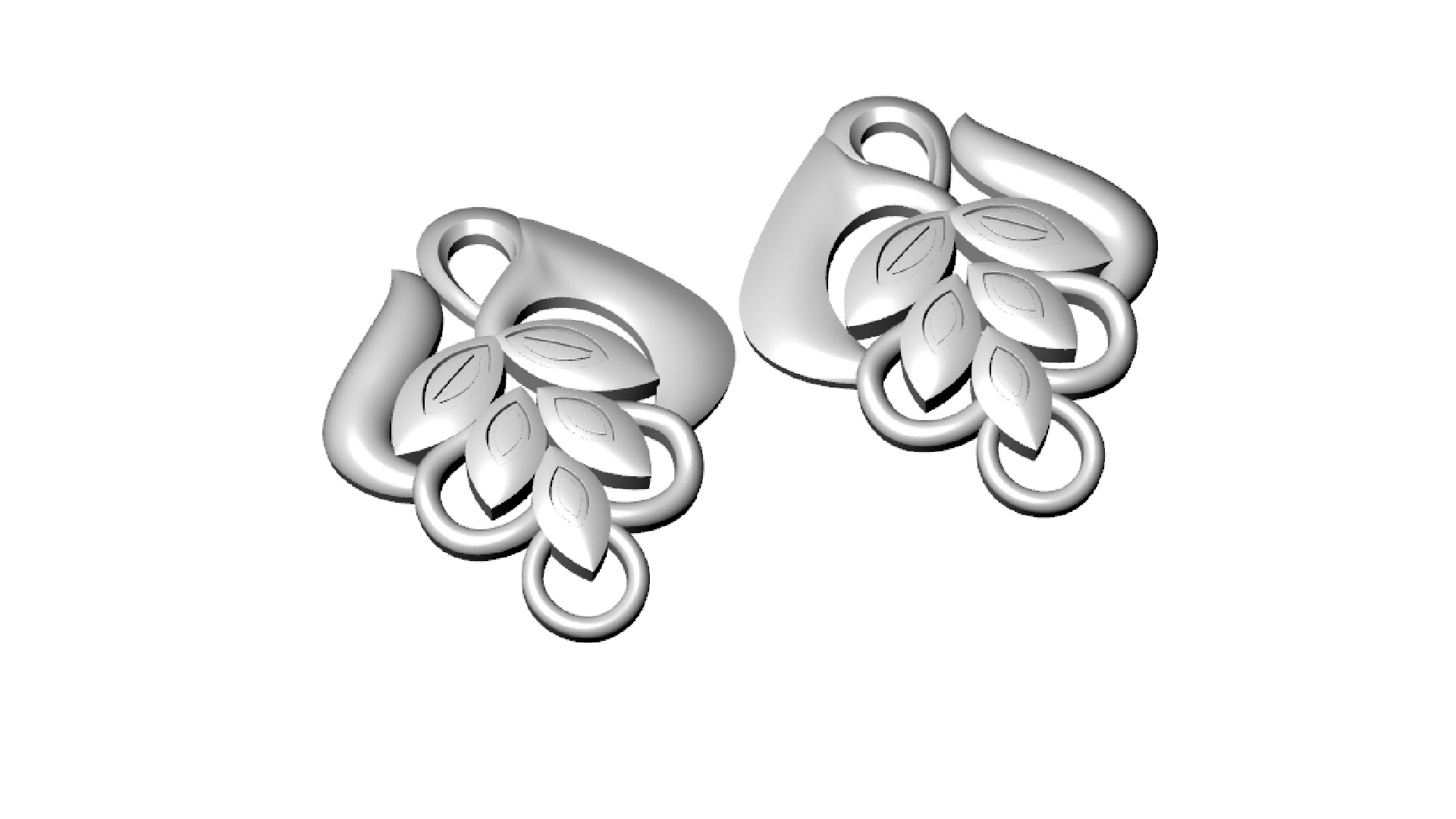 DUAL-TONED EARRINGS 3D print model_6