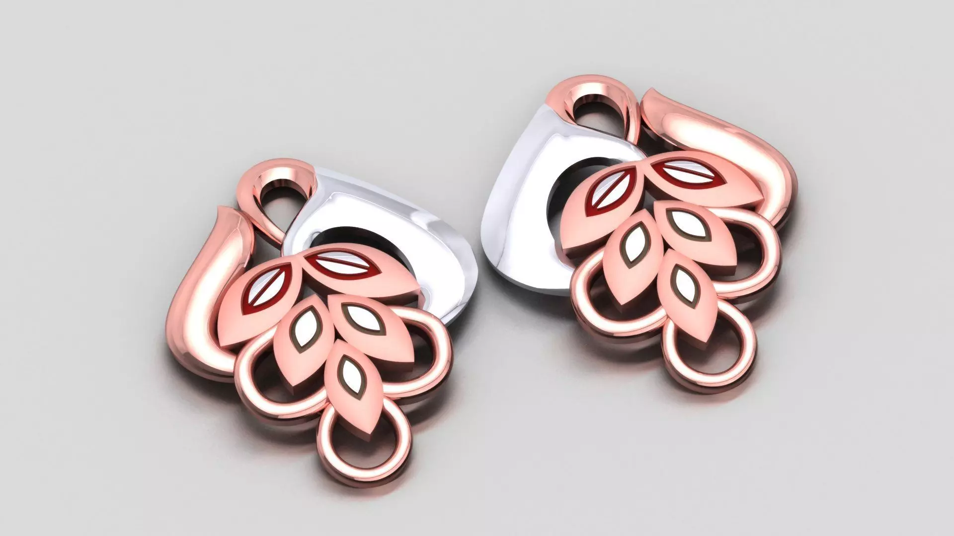 DUAL-TONED EARRINGS 3D print model_0