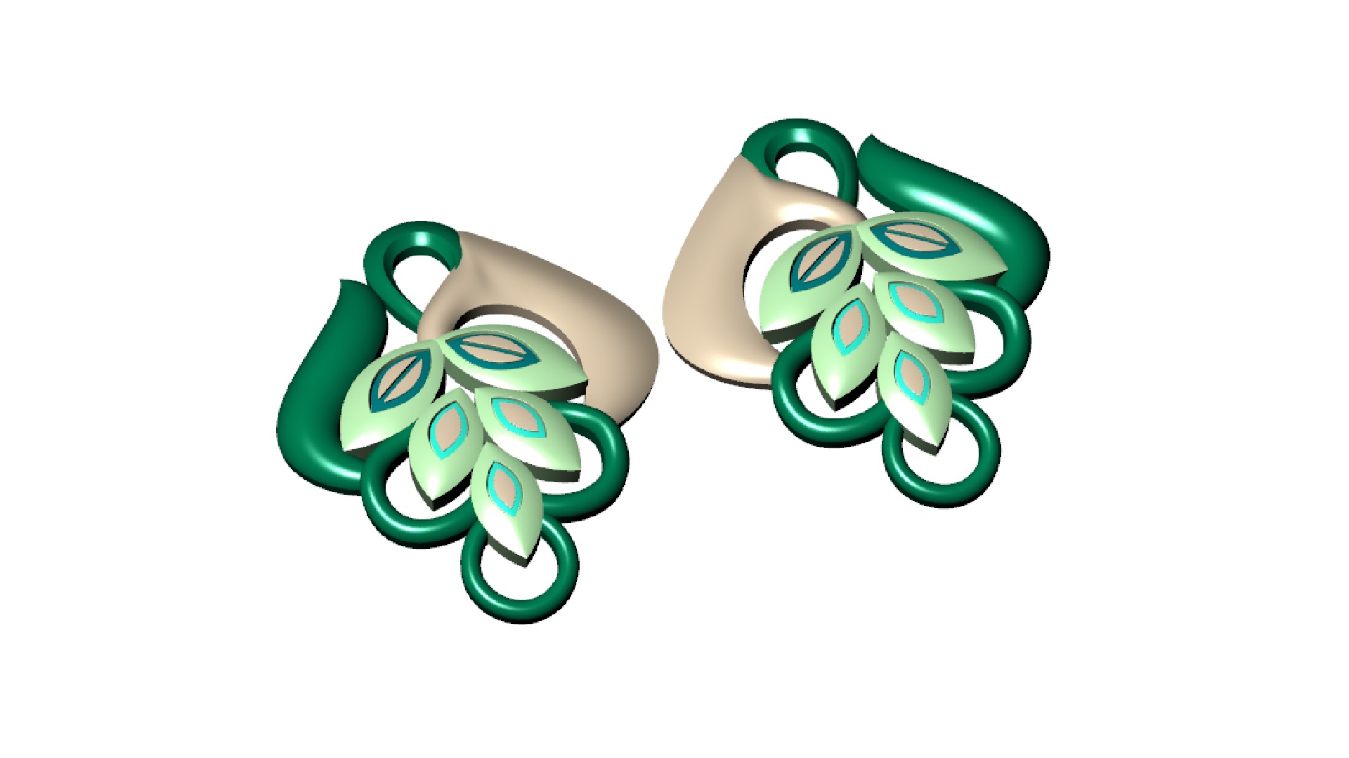 DUAL-TONED EARRINGS 3D print model_3