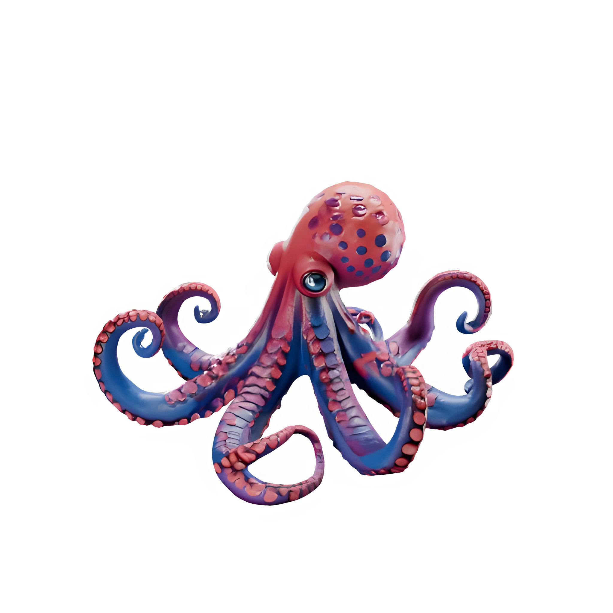 Chromatic Octopus Collection - Marine Art Series 3D print model_1