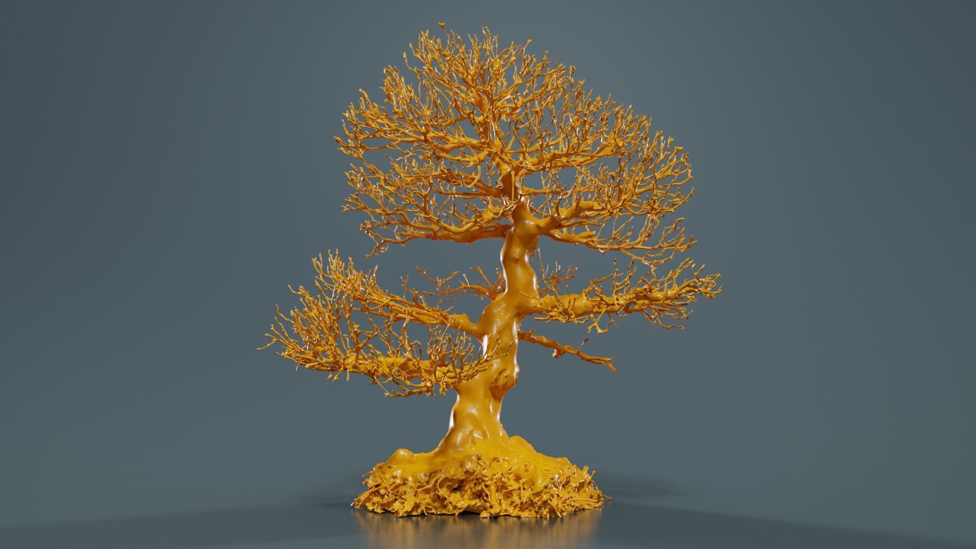 Dead Bonsai Tree 1 Low-poly 3D model_12