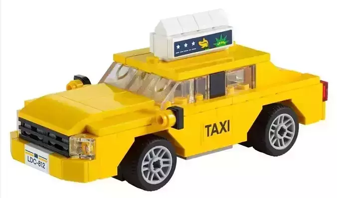 PixelBricks3D - LEGO Yellow Taxi  3D print model