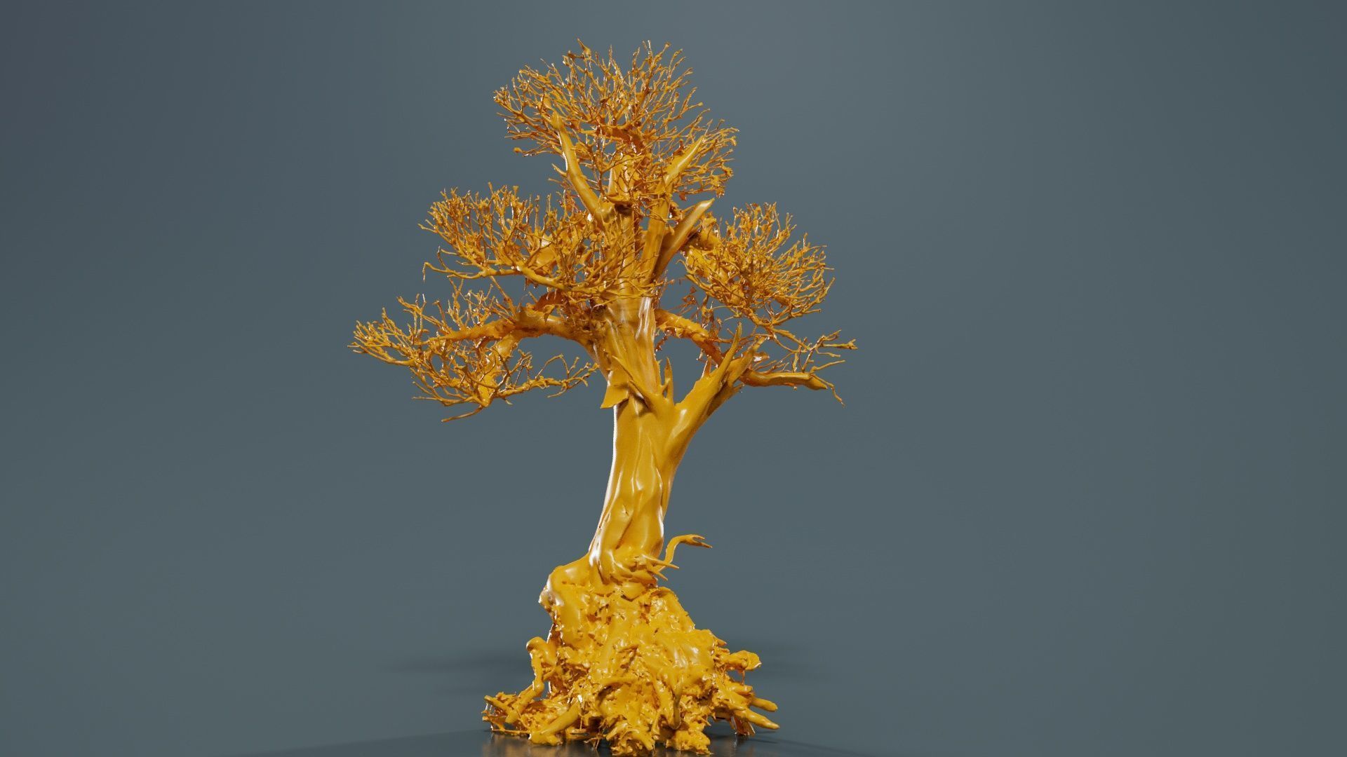 Dead Bonsai Tree 2 Low-poly 3D model_13