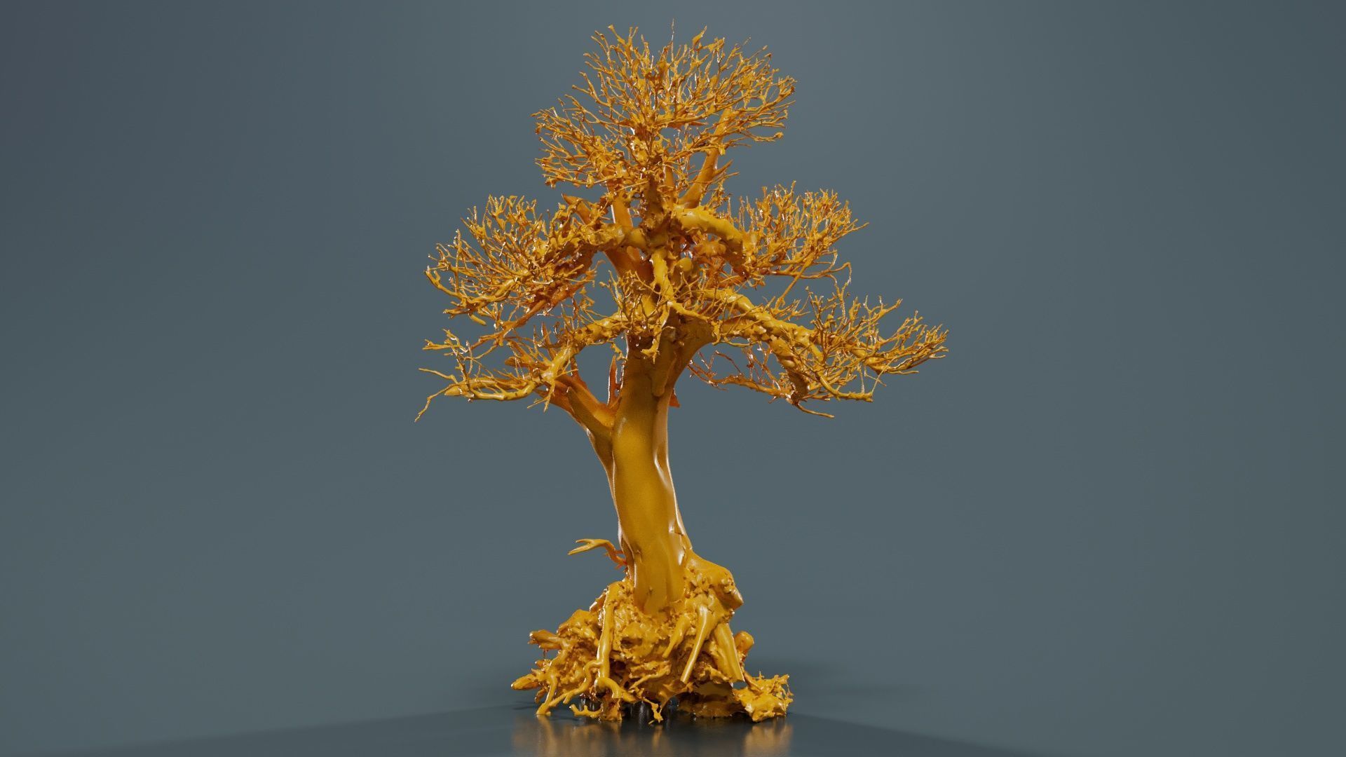 Dead Bonsai Tree 2 Low-poly 3D model_12