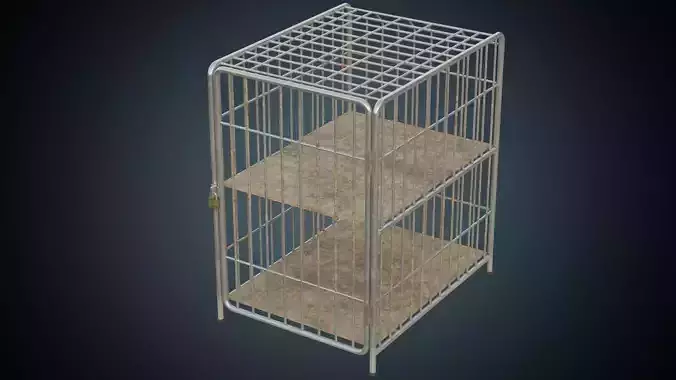 Cage 2B Low-poly 3D model