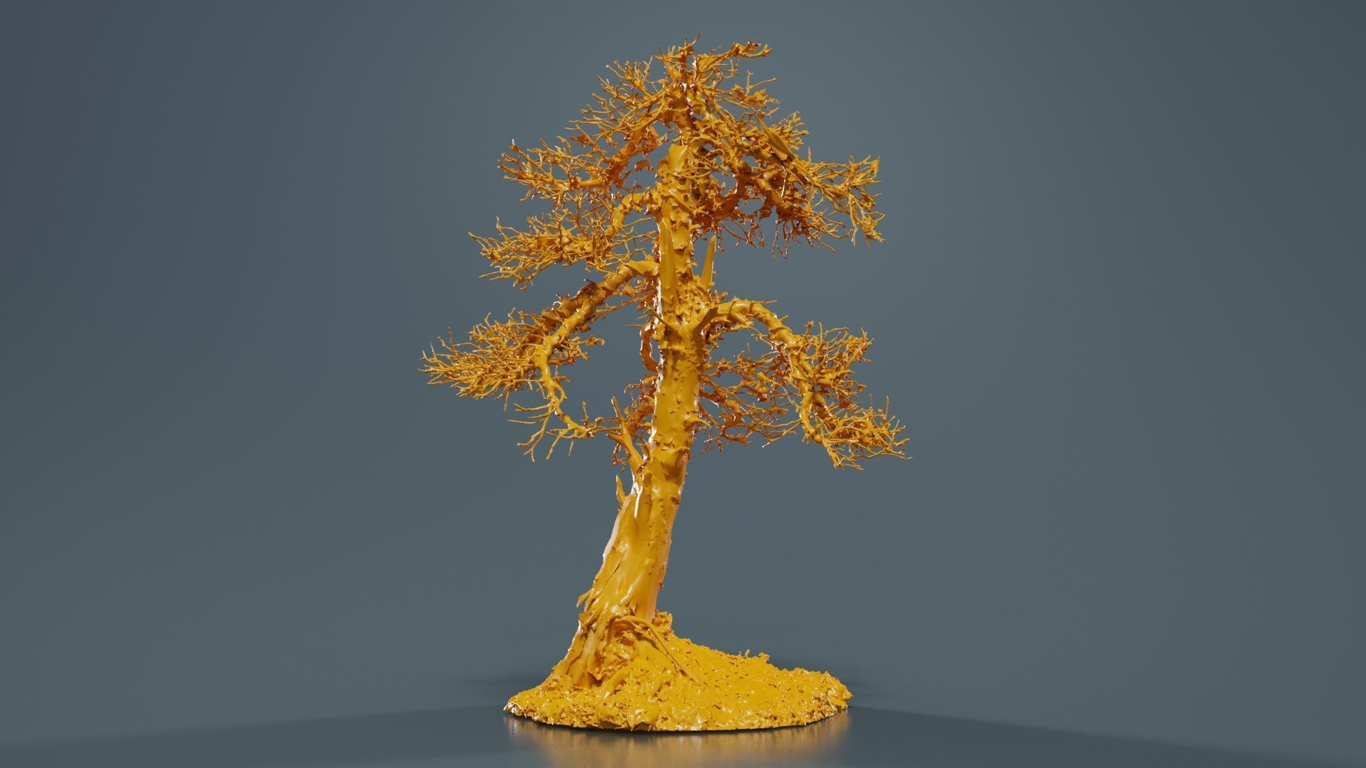 Dead Bonsai Tree 4 Low-poly 3D model_12
