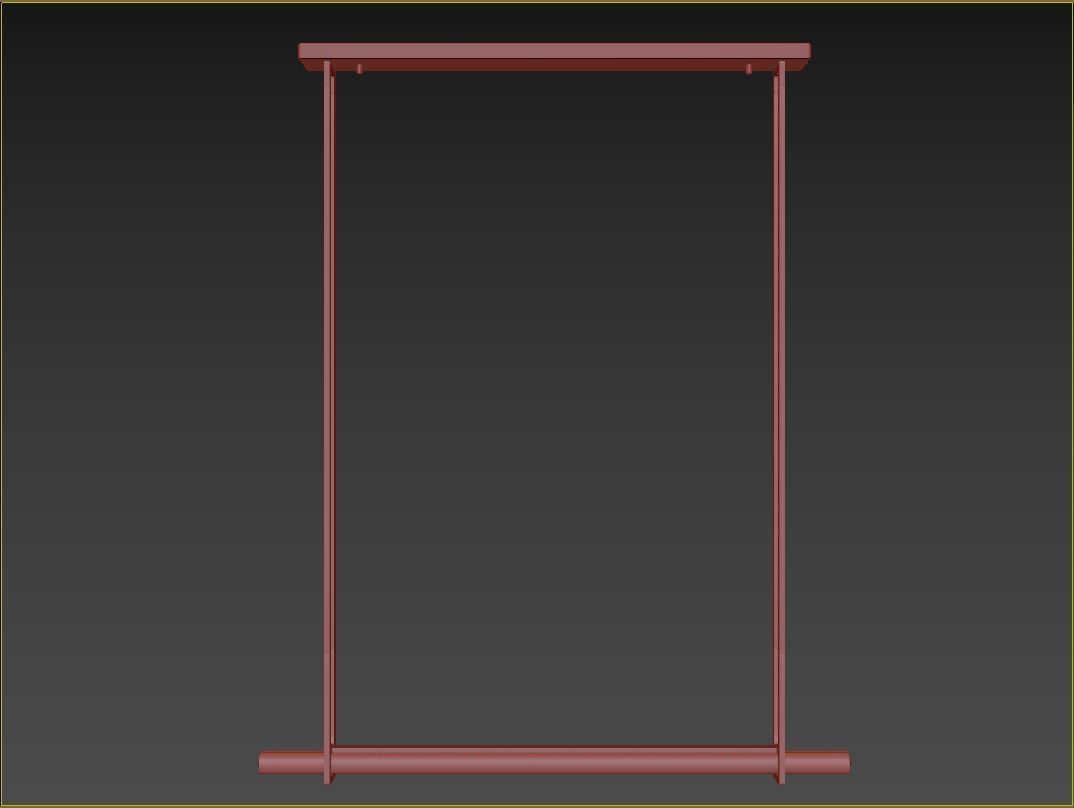 RH Audubon Single Bar Linear Chandelier 60 3D model_12