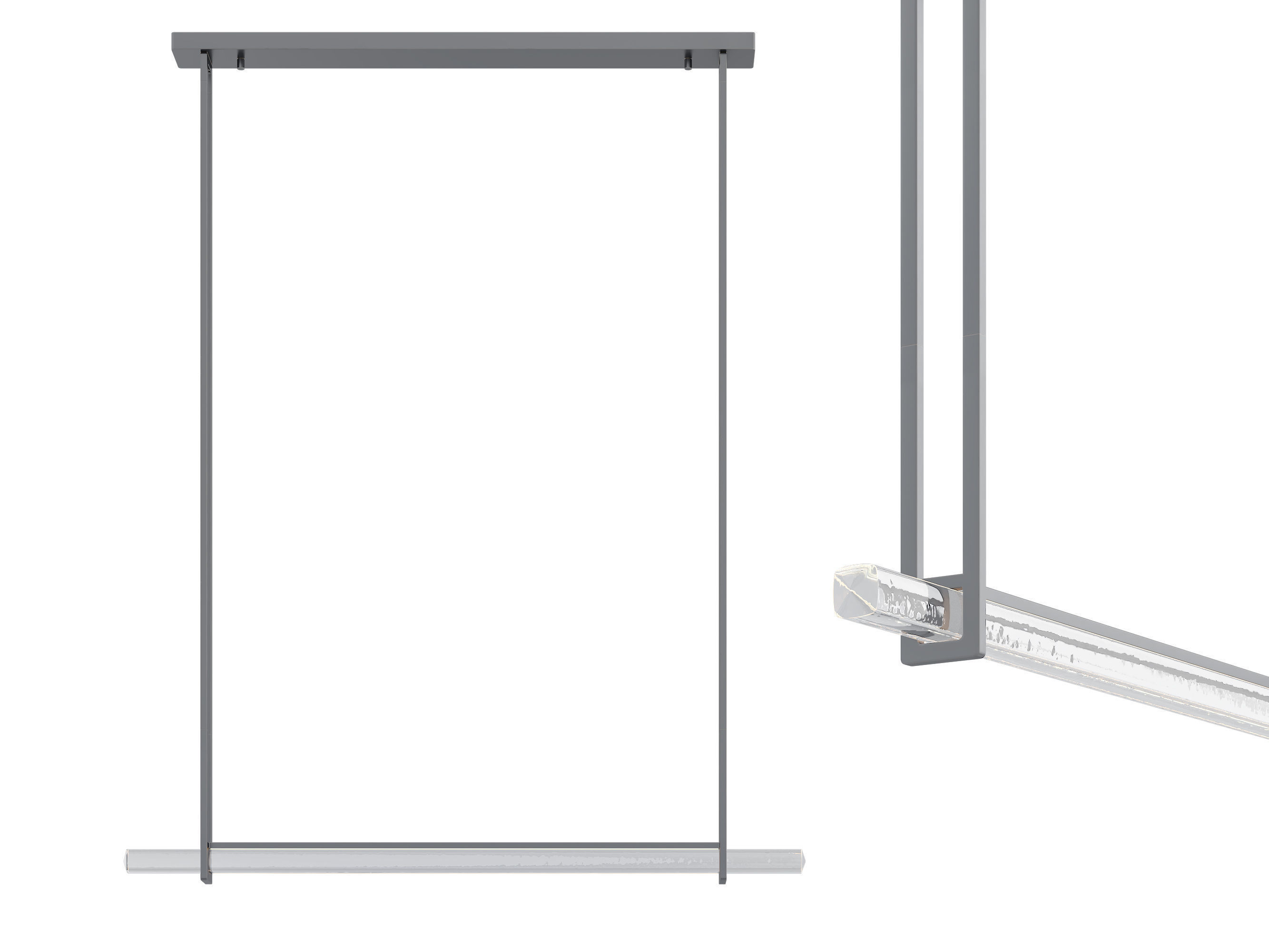 RH Audubon Single Bar Linear Chandelier 60 3D model_4