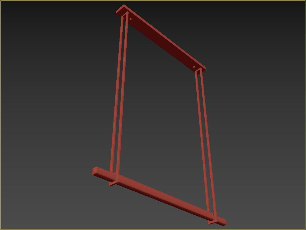 RH Audubon Single Bar Linear Chandelier 60 3D model_10