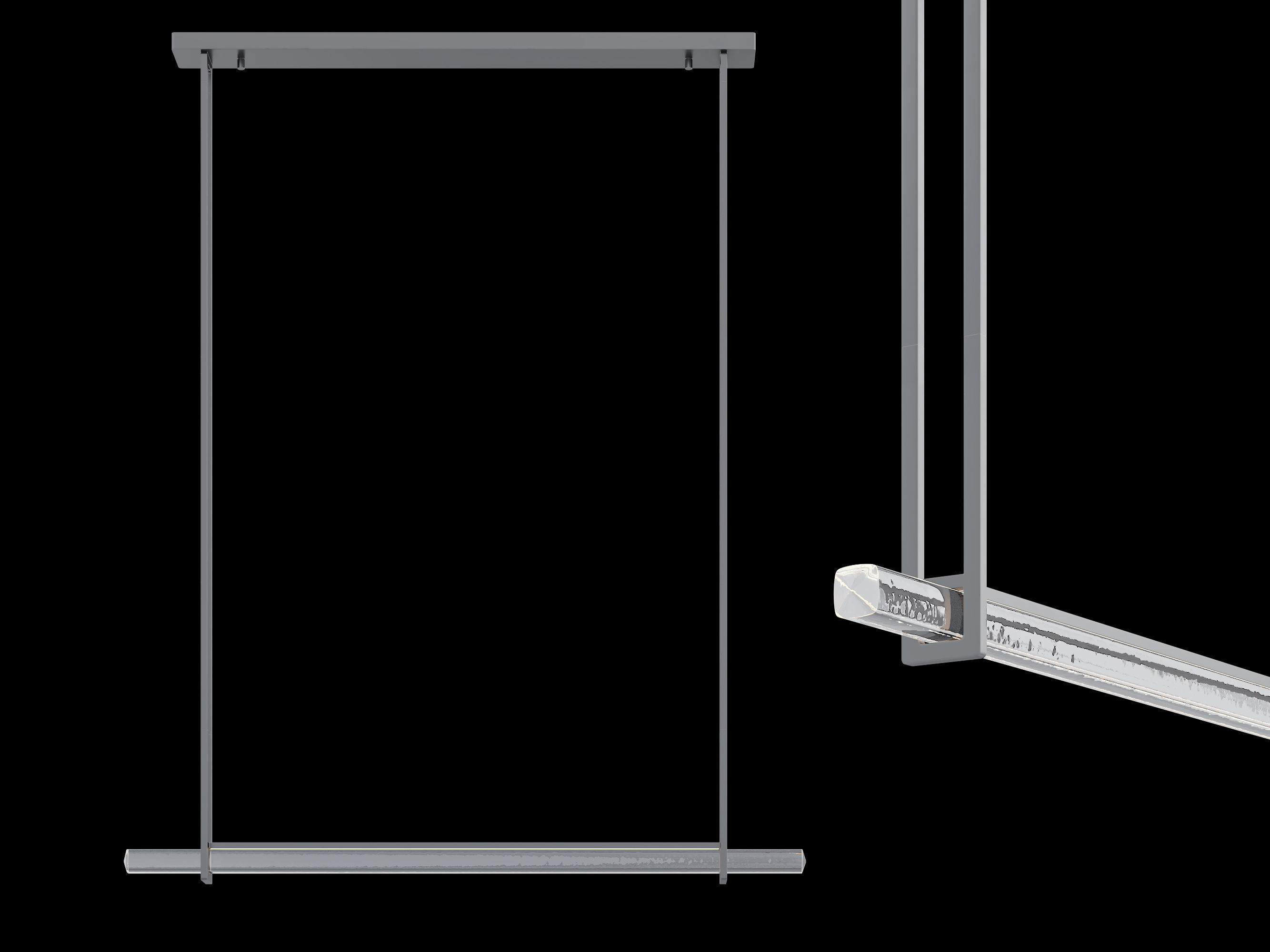 RH Audubon Single Bar Linear Chandelier 60 3D model_6