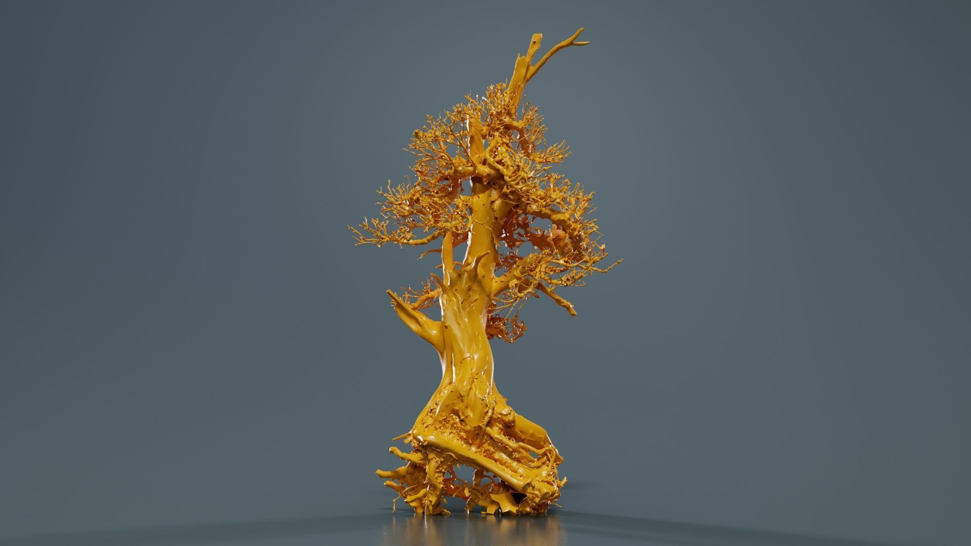 Dead Bonsai Tree 5 Low-poly 3D model_12