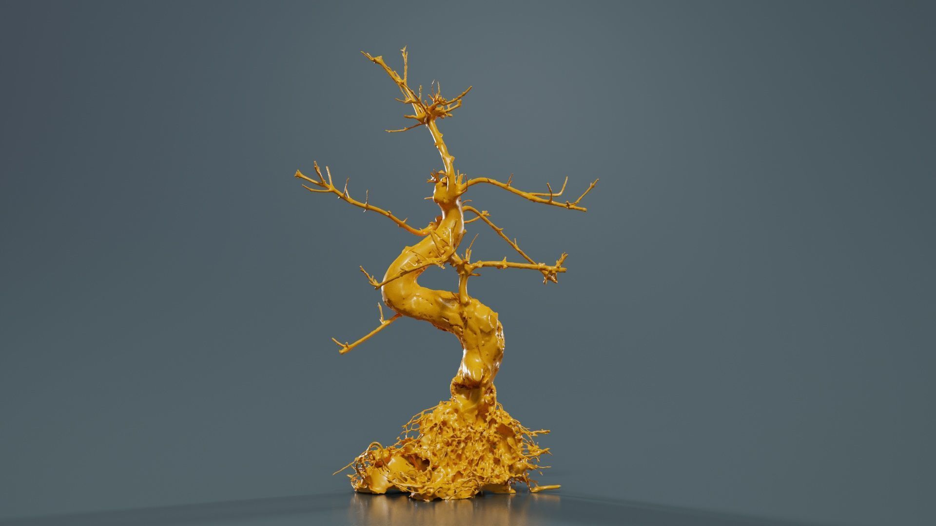 Dead Bonsai Tree 6 Low-poly 3D model_13