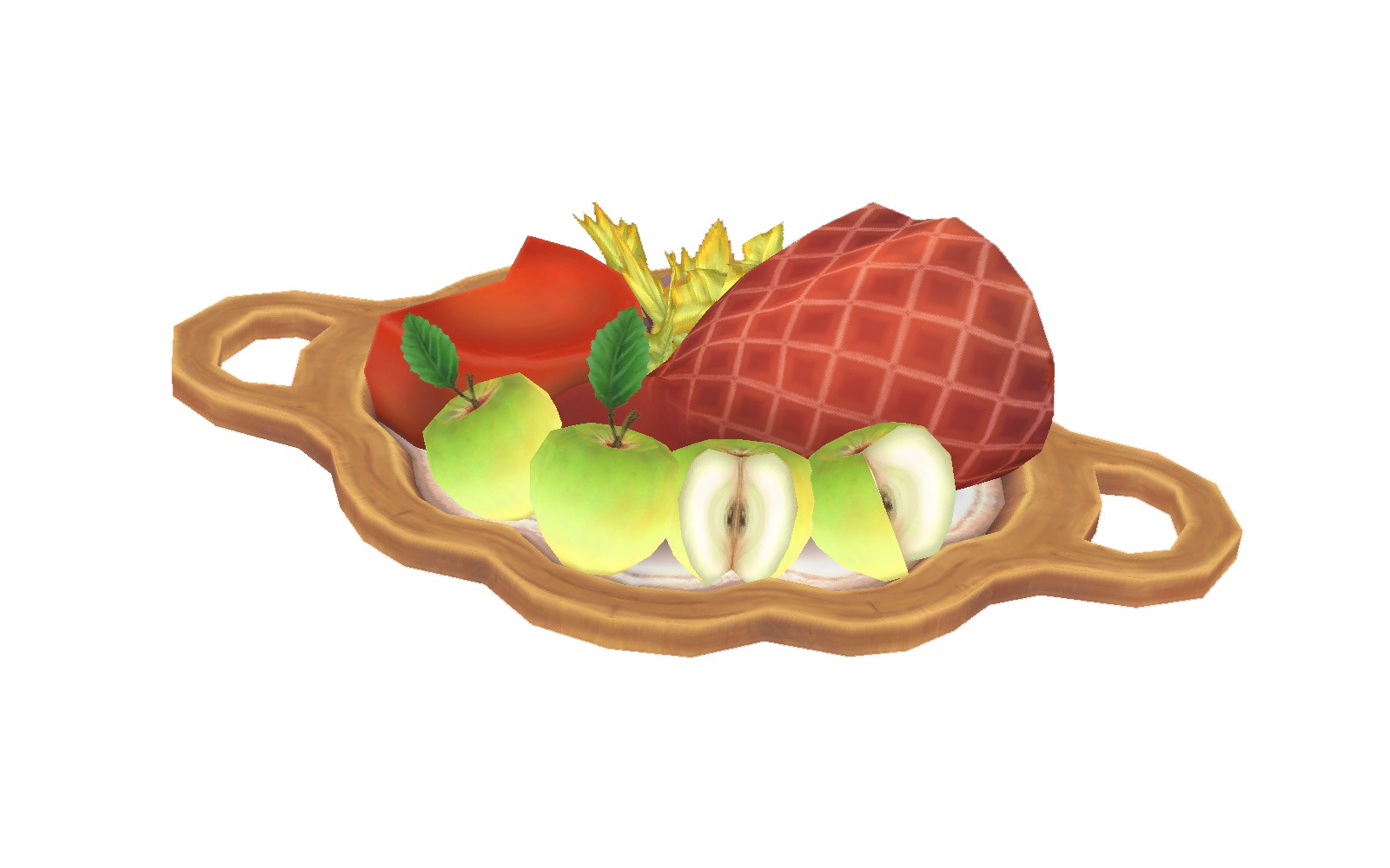 Food Platter Low-poly 3D model_2