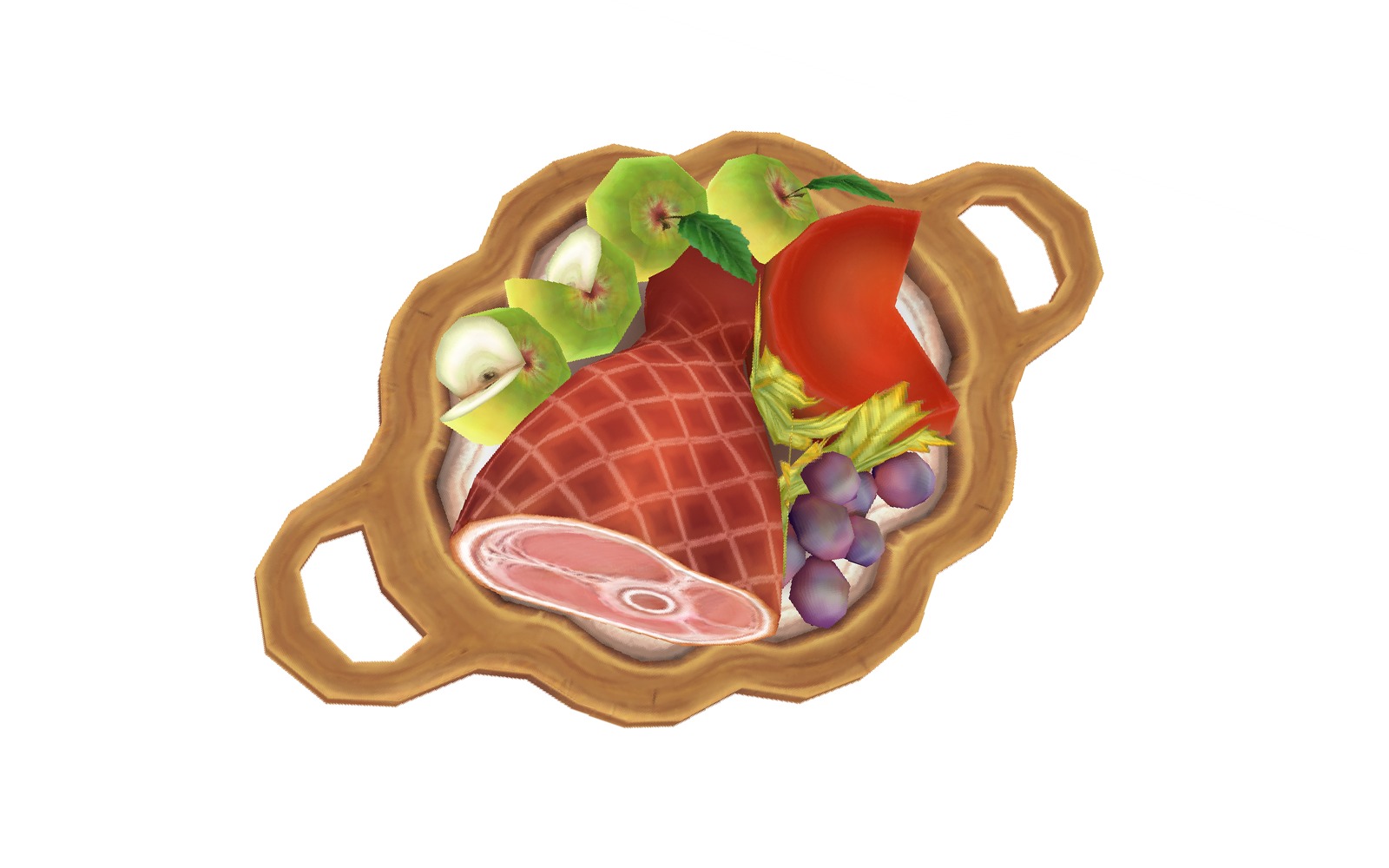 Food Platter Low-poly 3D model_3
