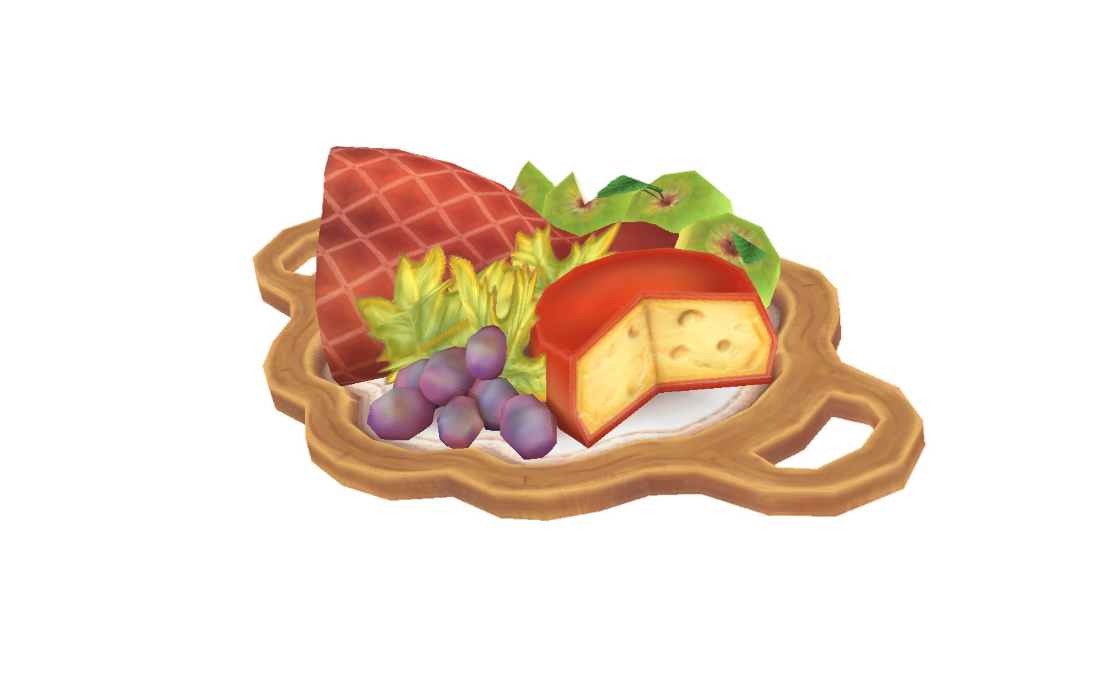 Food Platter Low-poly 3D model_1