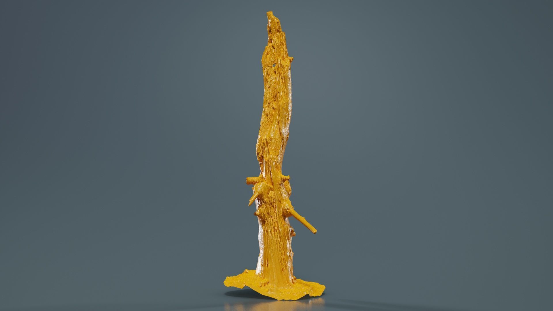 Arrow Stump Bark Tree Low-poly 3D model_12